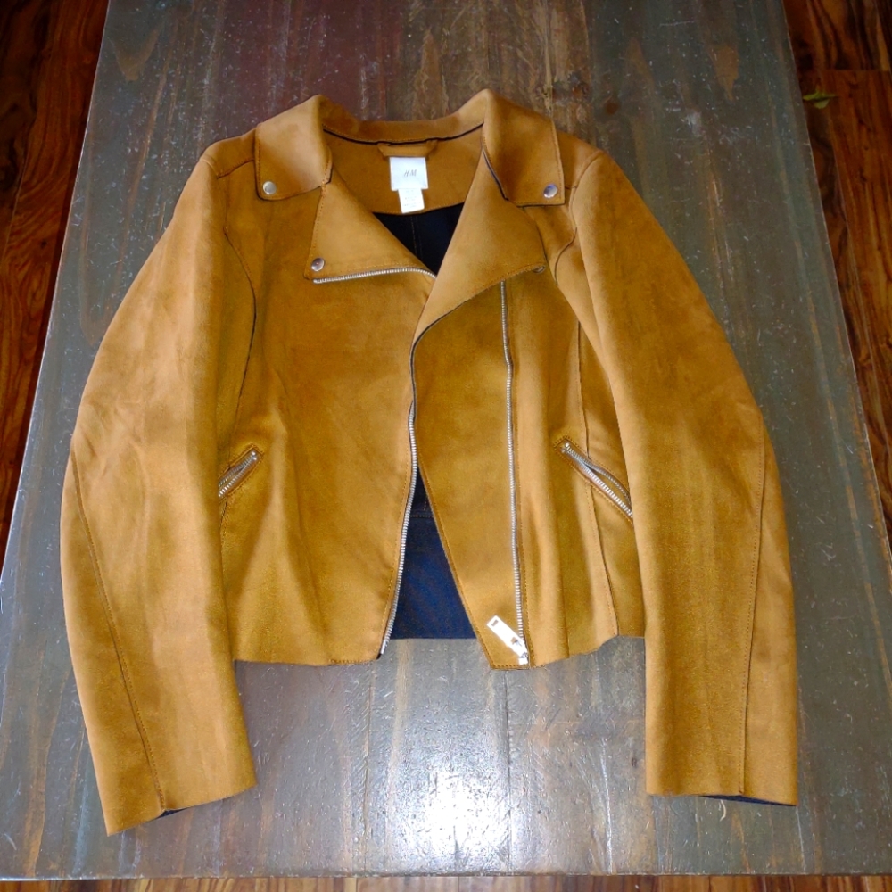 H&M Faux Suede Moto Jacket